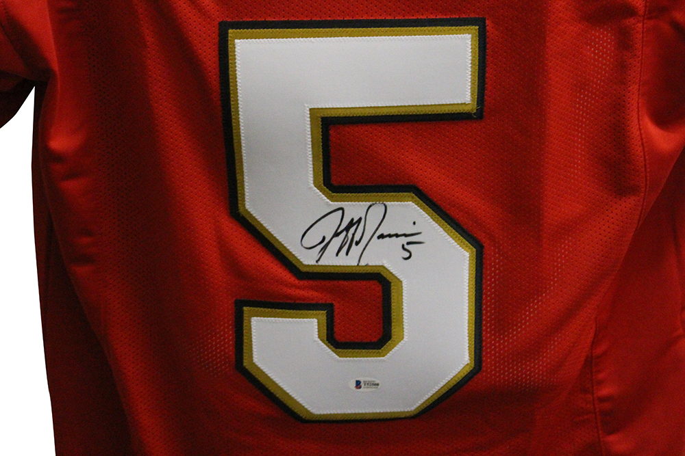 San Francisco 49ers Jeff Garcia Autographed Red Jersey Beckett BAS