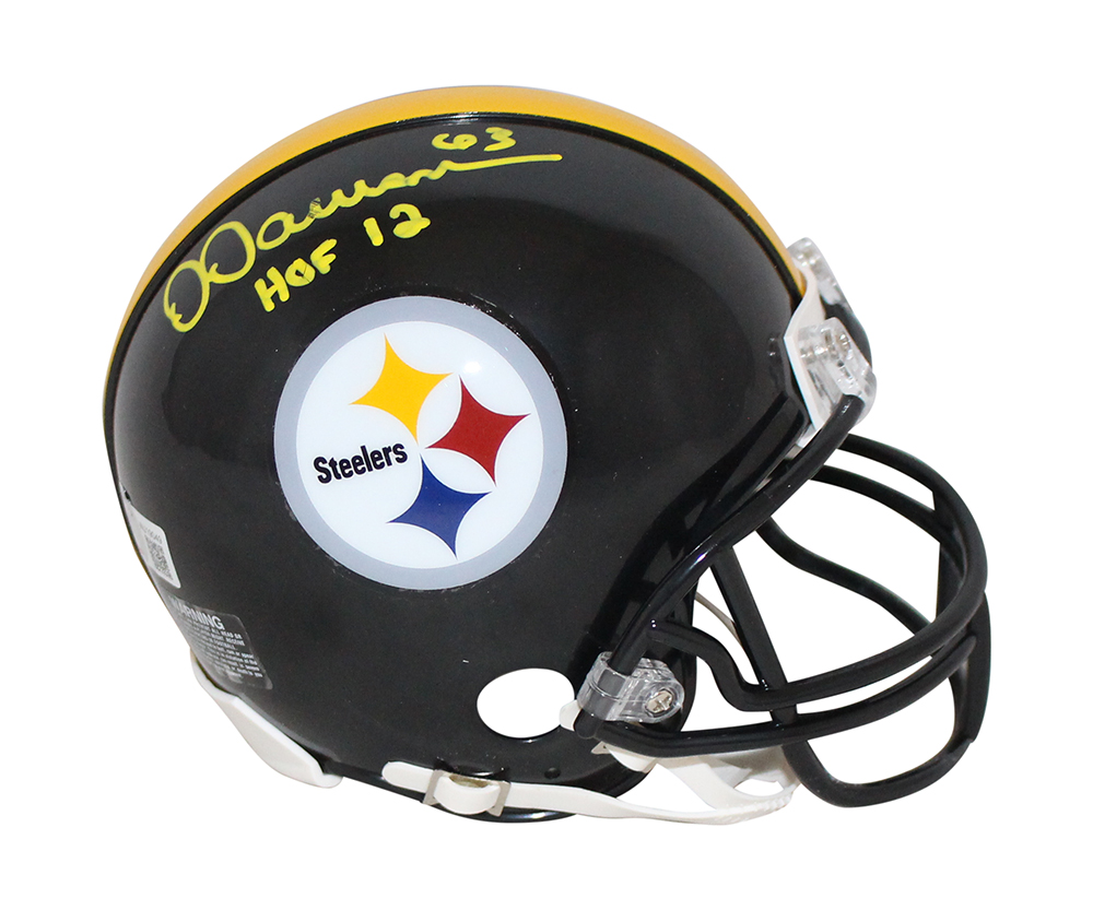 Dermontti Dawson Signed Pittsburgh Steelers VSR4 Mini Helmet HOF BAS 32808