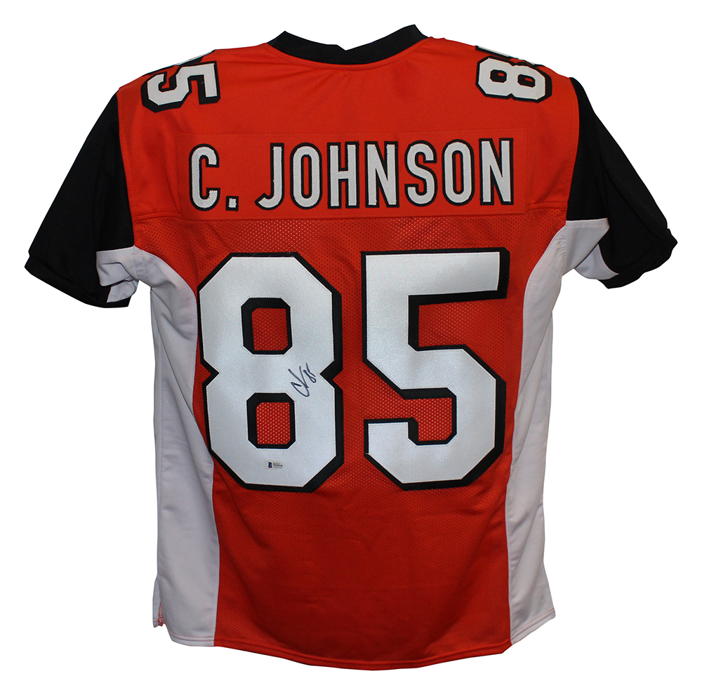 Chad Johnson Autographed/Signed Pro Style Orange XL Jersey BAS 29508