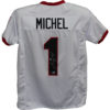 Sony Michel Autographed/Signed College Style White XL Jersey BAS 32815