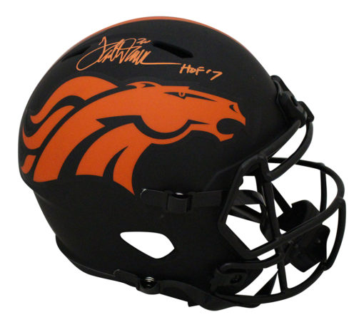 Terrell Davis Signed Denver Broncos F/S Eclipse Speed Helmet HOF BAS 32824