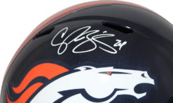 Champ Bailey Autographed/Signed Denver Broncos F/S Speed Helmet BAS 32845