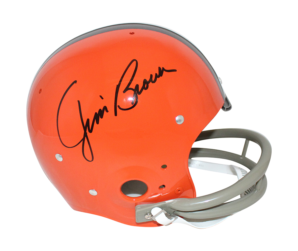Jim Brown Autographed/Signed Cleveland Browns TK Helmet PSA 32953