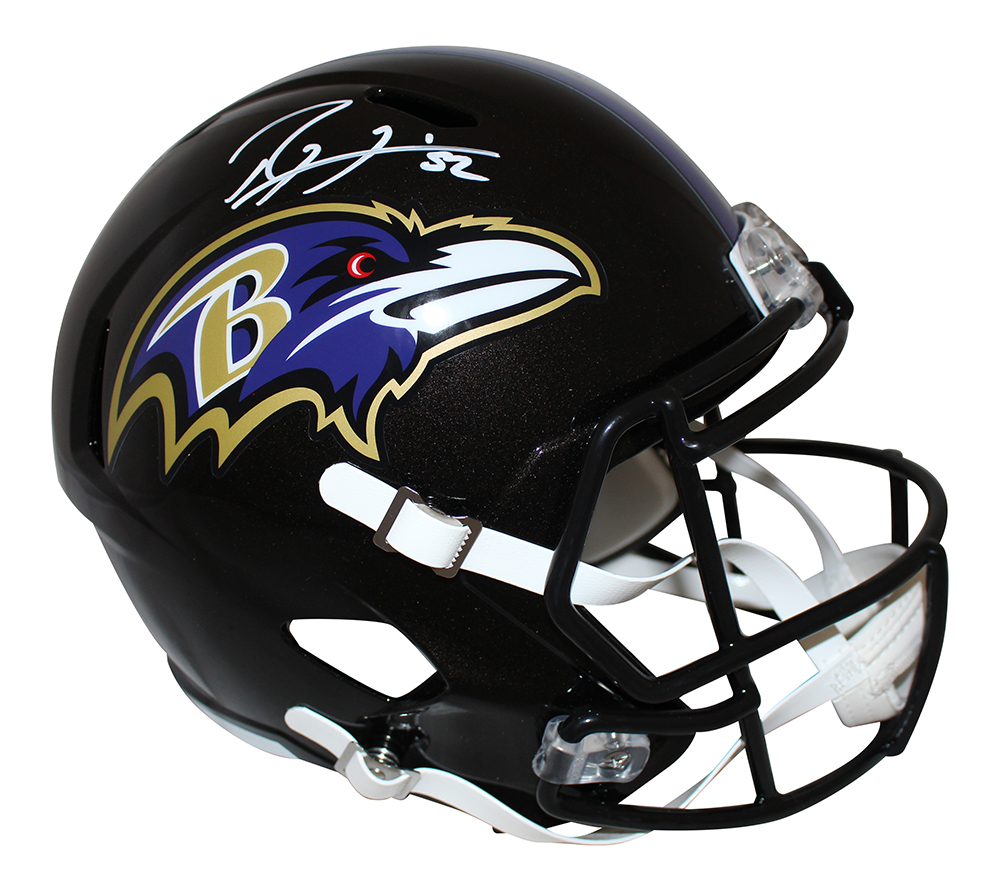 Ray Lewis Autographed/Signed Baltimore Ravens F/S Speed Helmet BAS 29513