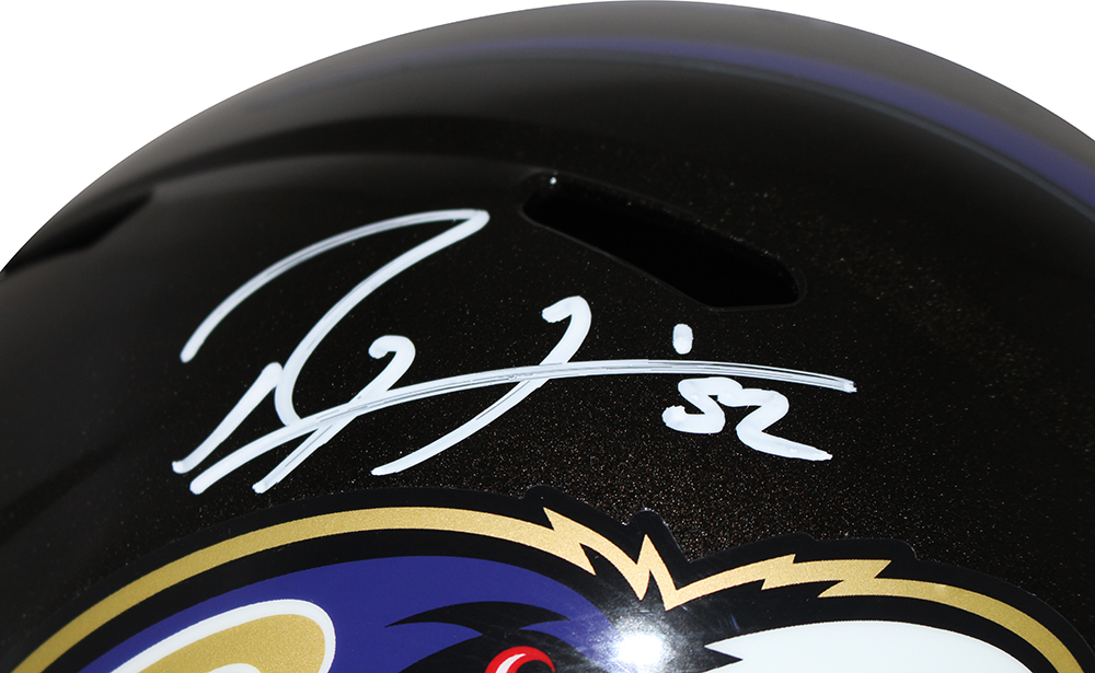 Ray Lewis Autographed/Signed Baltimore Ravens F/S Speed Helmet BAS 29513