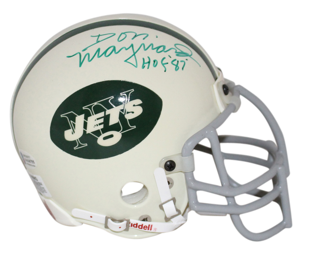 Don Maynard Autographed New York Jets Authentic Mini Helmet HOF BAS 33030