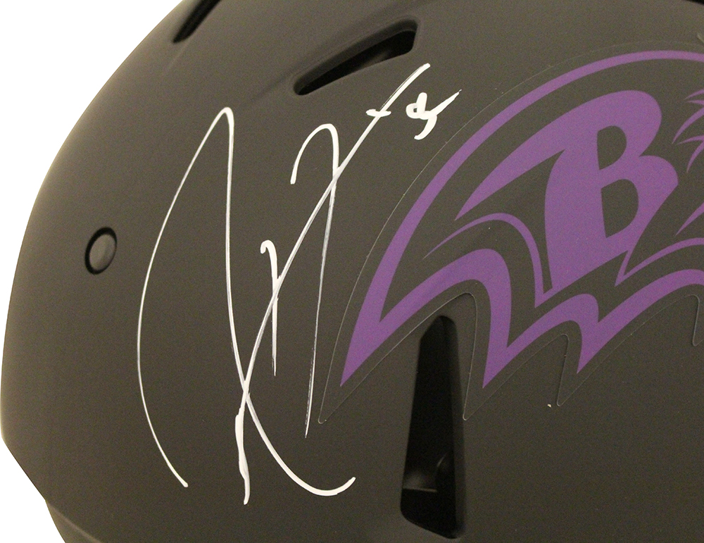 Ray Lewis Autographed Baltimore Ravens Eclipse Authentic Helmet BAS 29514