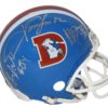 Three Amigos Autographed Denver Broncos VSR4 D Logo Mini Helmet JSA
