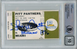 Tony Dorsett Signed 10/16/1976 vs Miami Ticket Stub Heisman BAS 10 Slab