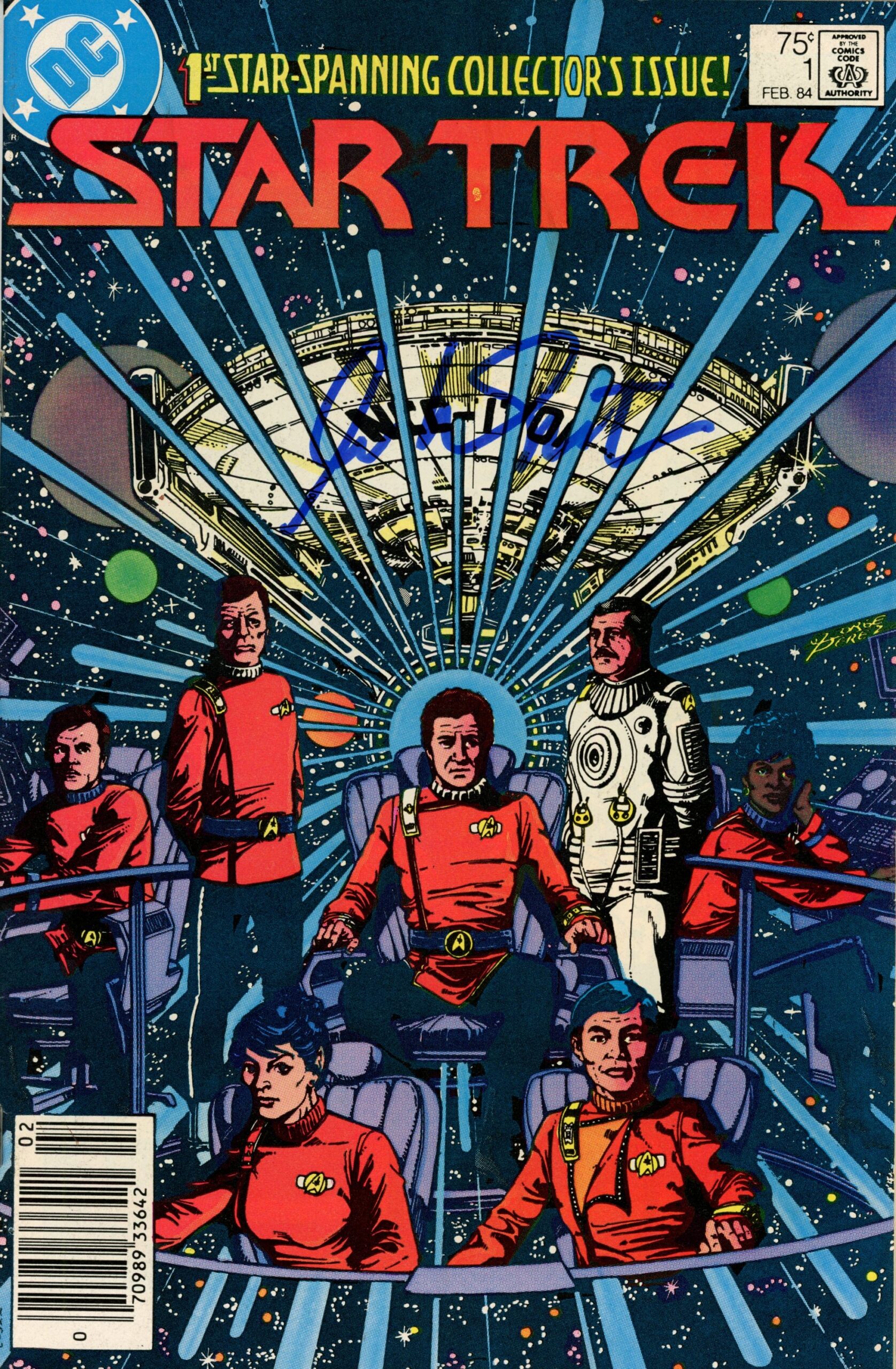 William Shatner Autographed Star Trek DC Comic February 1984 Beckett 54592