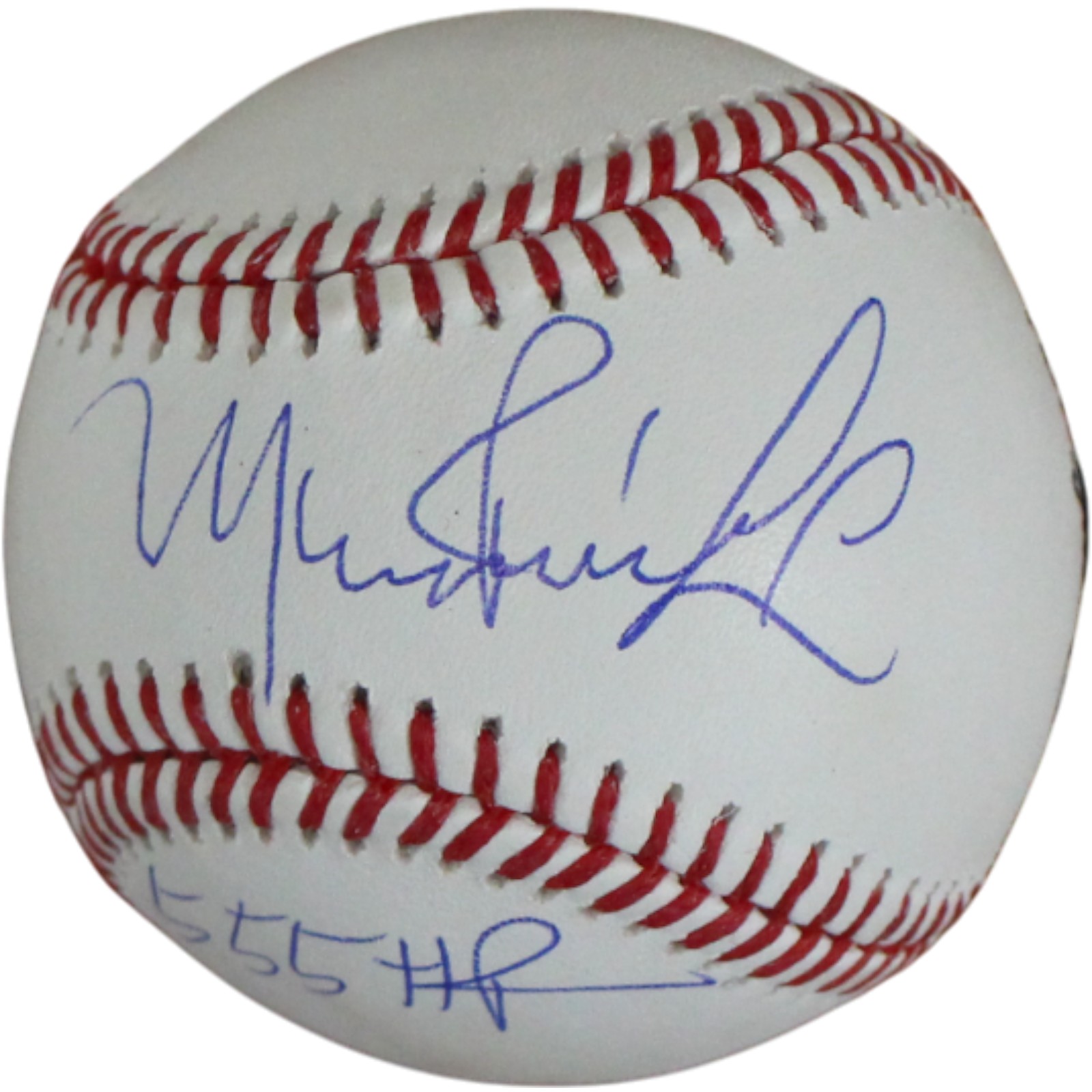 Manny Ramirez Autographed Boston Red Sox OML Baseball 555 HR Beckett 54636