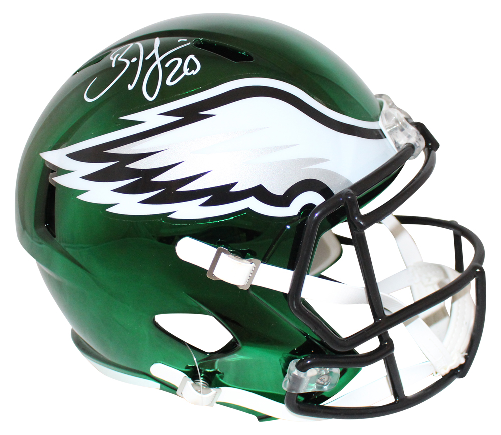 Brian Dawkins Signed Philadelphia Eagles F/S Speed Chrome Helmet JSA 29538
