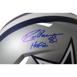 Staubach Dorsett Pearson Signed Dallas Cowboys Authentic Helmet Beckett 54611