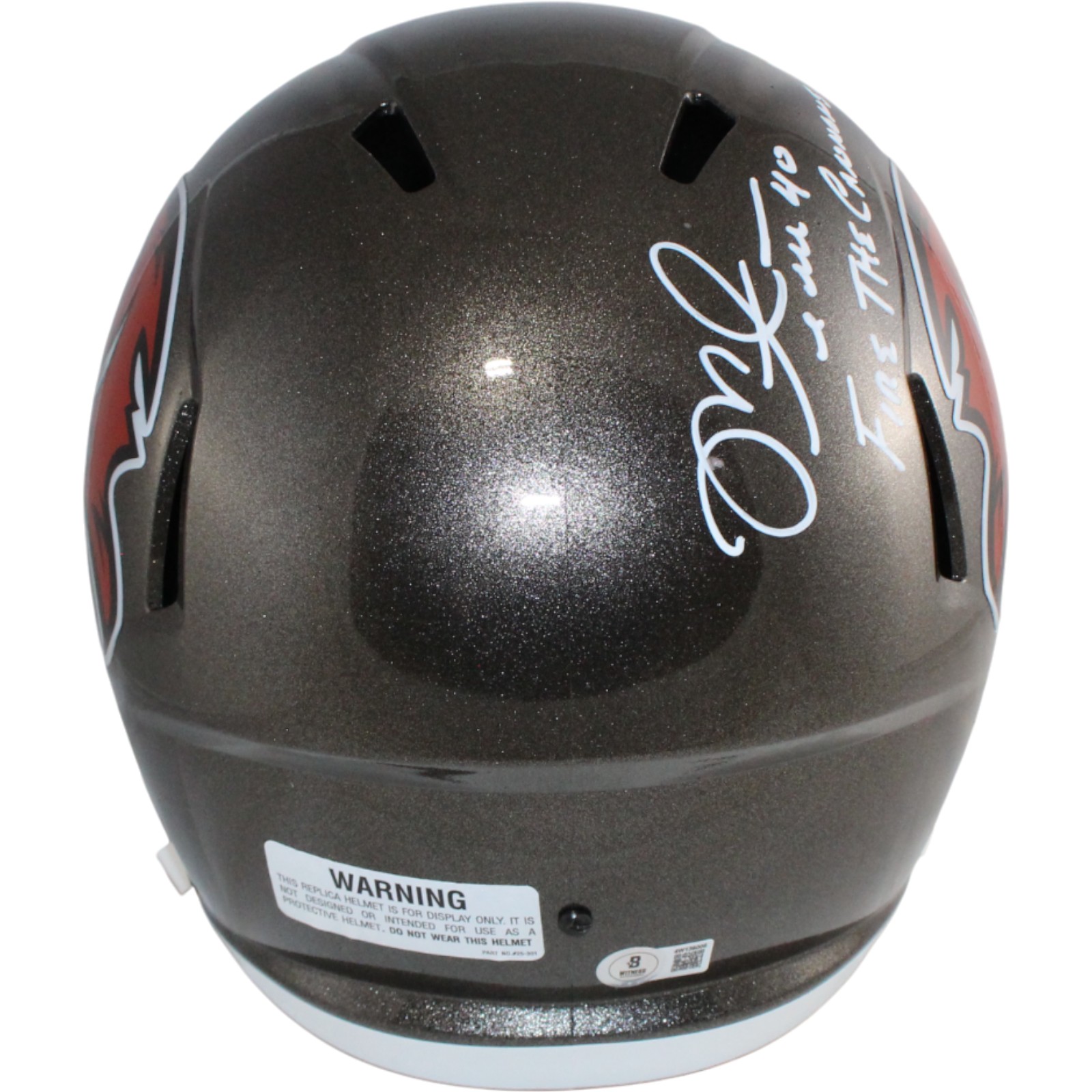 Mike Alstott Signed Tampa Bay Buccaneers F/S Helmet TB Cannons Beckett 54593 3 Mike Alstott Signed Tampa Bay Buccaneers F/S Helmet TB Cannons Beckett 54593