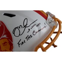 Mike Alstott Signed Tampa Bay Buccaneers F/S Helmet TB Cannons  Beckett 54601