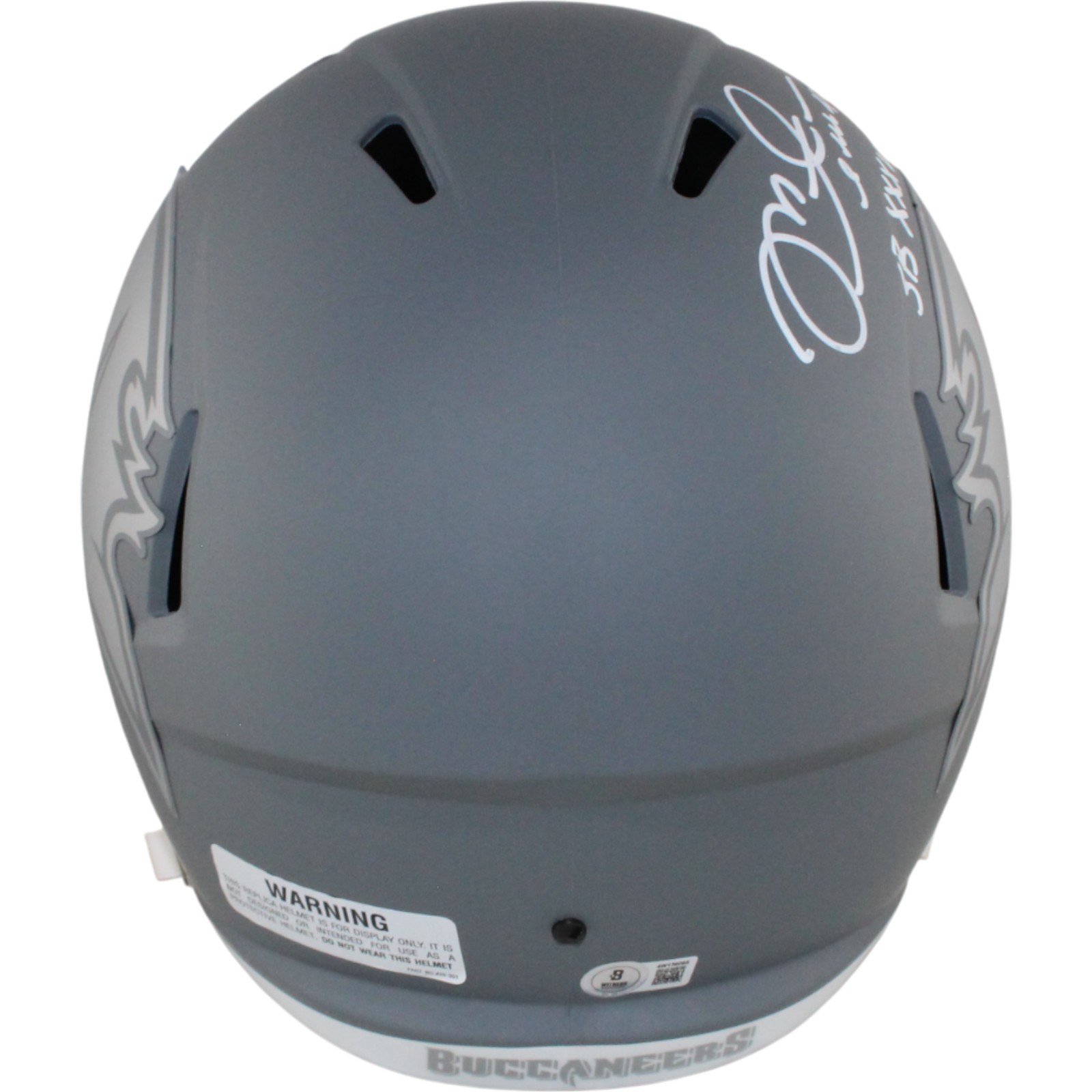 Mike Alstott Signed Tampa Bay Buccaneers F/S Helmet Slate SB Champ Beckett 54614 3 Mike Alstott Signed Tampa Bay Buccaneers F/S Helmet Slate SB Champ Beckett 54614