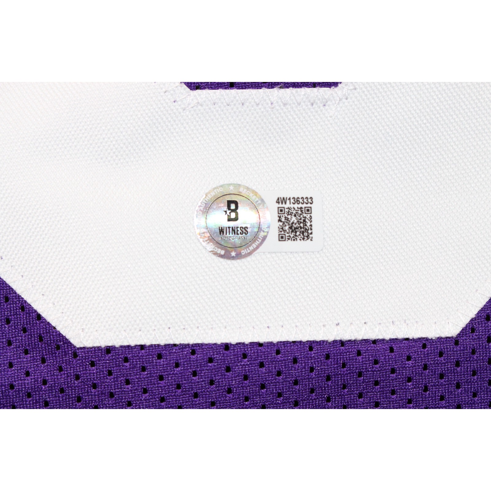 Carl Eller Autographed Pro Style Size XL Purple Jersey HOF Beckett Witness 54624 3 Carl Eller Autographed Pro Style Size XL Purple Jersey HOF Beckett Witness 54624