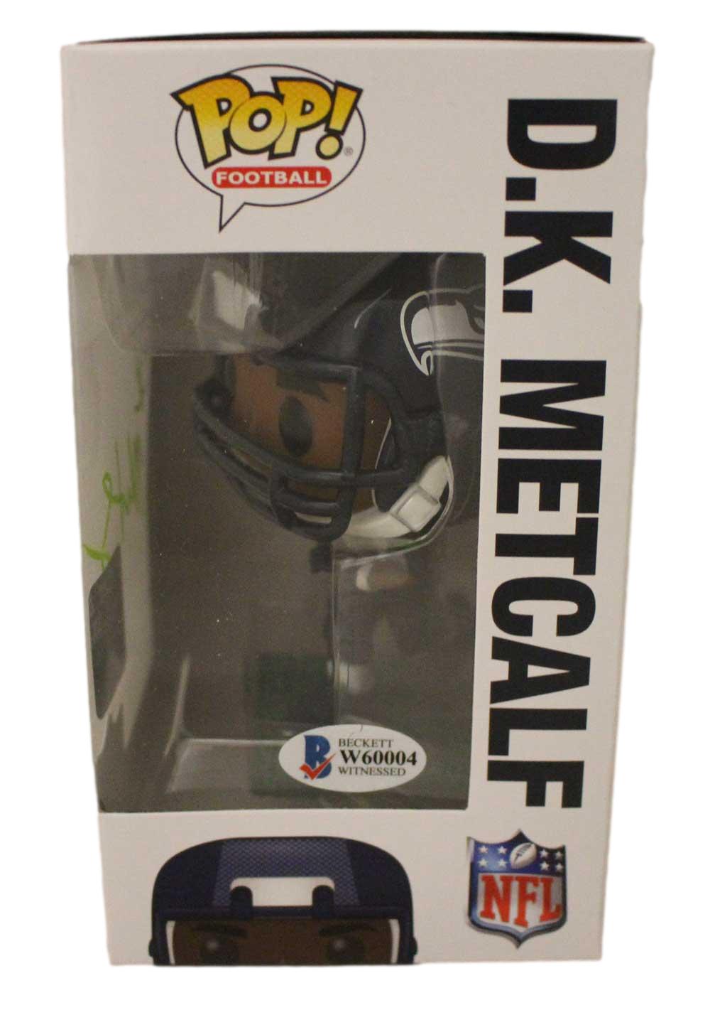 DK Metcalf Autographed/Signed Seattle Seahawks NFL Funko Pop #147 BAS 29550