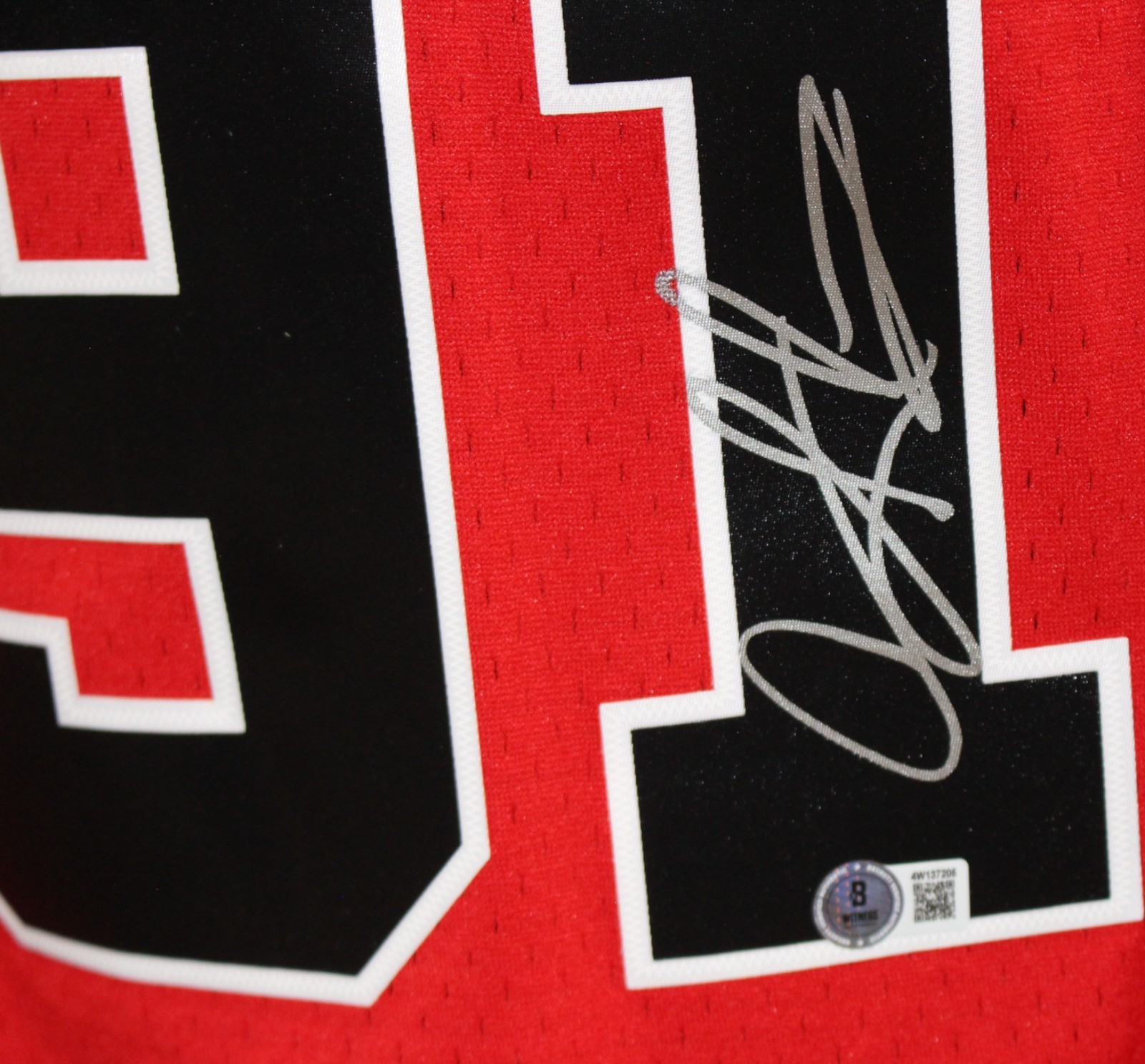 Dennis Rodman Autographed Chicago Bulls M&N Hardwood XL Jersey Beckett 54631 3 Dennis Rodman Autographed Chicago Bulls M&N Hardwood XL Jersey Beckett 54631