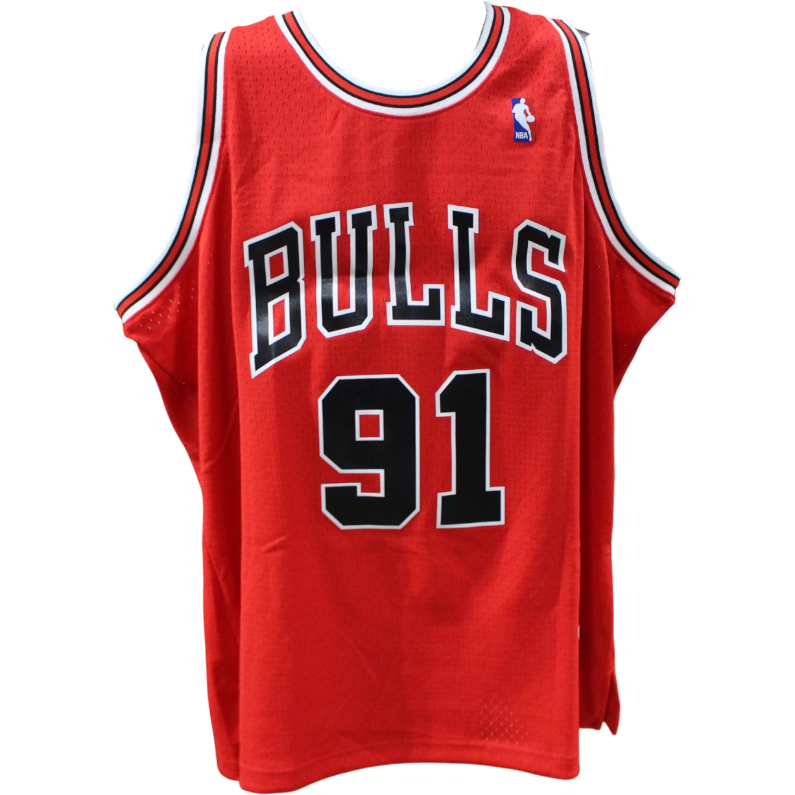 Dennis Rodman Autographed Chicago Bulls M&N Hardwood XL Jersey Beckett 54631 4 Dennis Rodman Autographed Chicago Bulls M&N Hardwood XL Jersey Beckett 54631