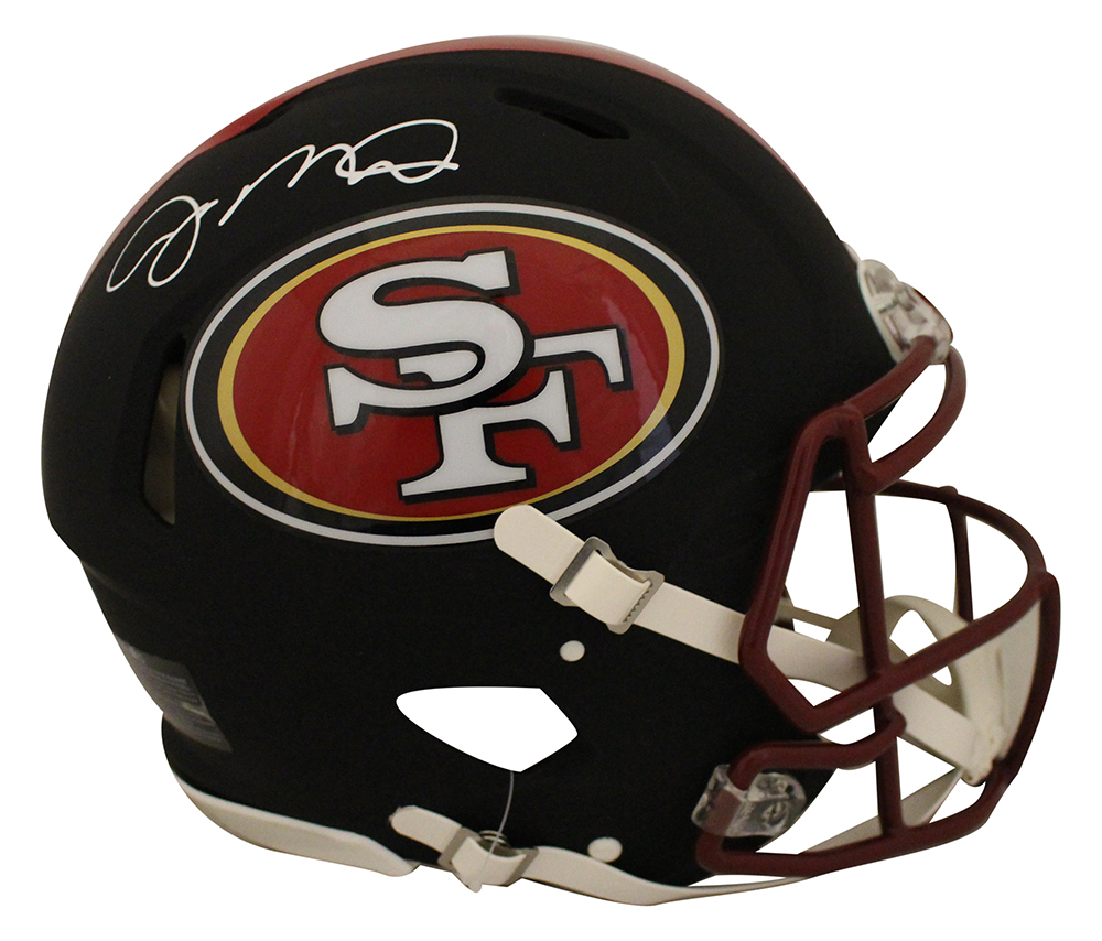 Joe Montana Signed San Francisco 49ers Authentic Flat Black Helmet JSA 29629