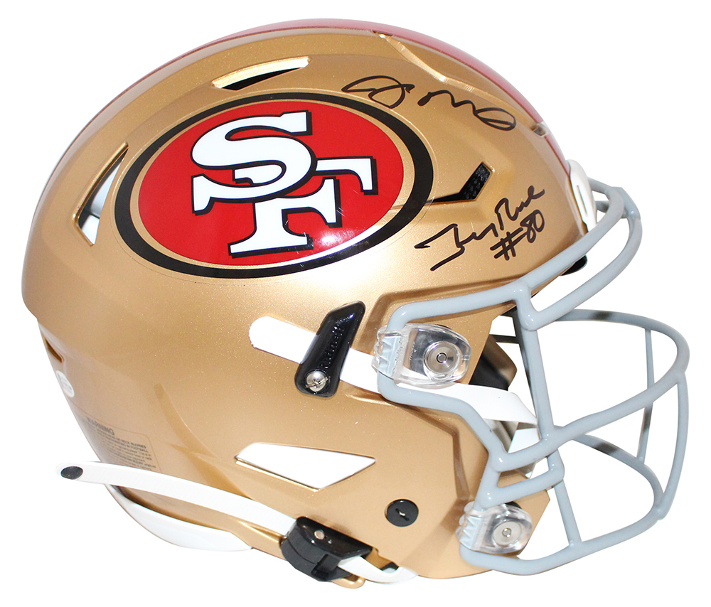Joe Montana & Jerry Rice Signed 49ers Authentic Speed Flex Helmet BAS 29632