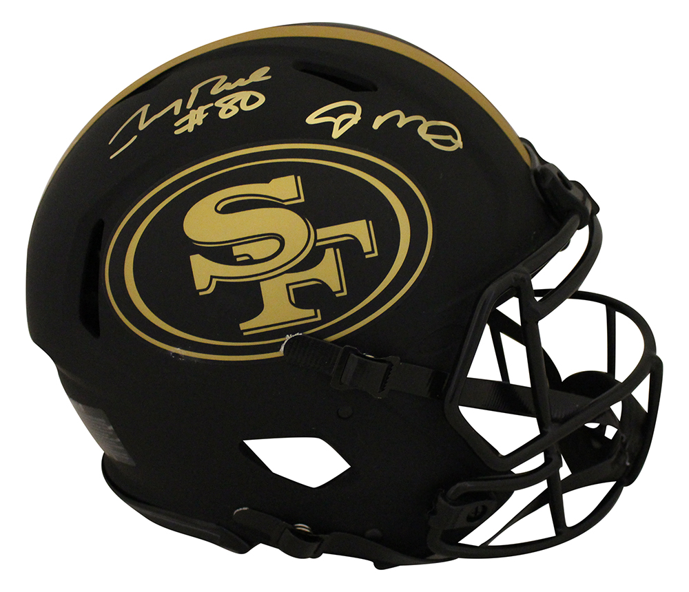 Joe Montana & Jerry Rice Autographed 49ers Authentic Eclipse Helmet BAS 29633