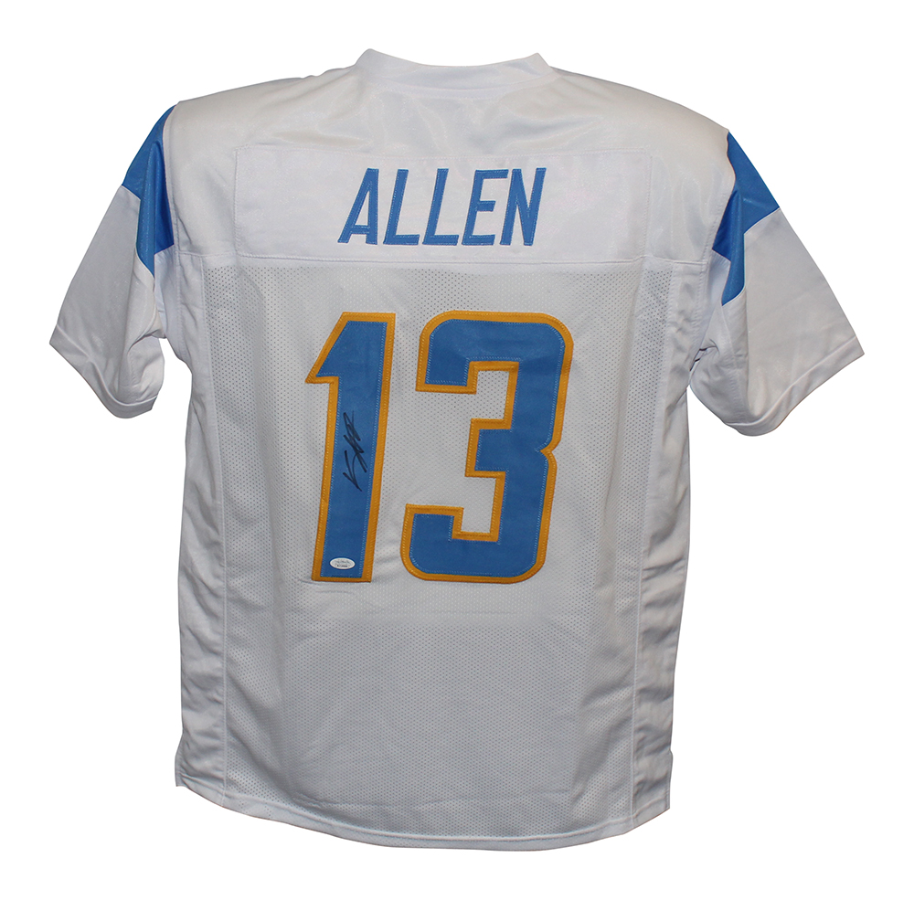 Keenan Allen Autographed/Signed Pro Style White XL Jersey BAS 29756