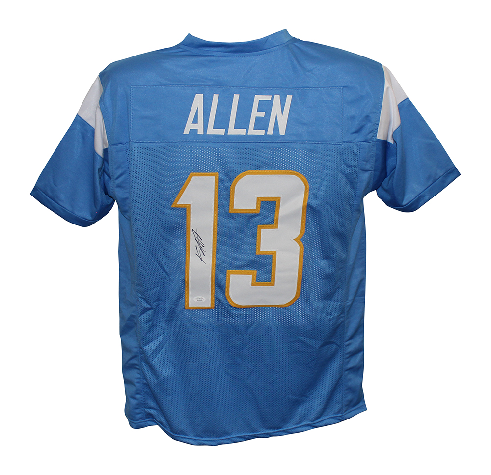 Keenan Allen Autographed/Signed Pro Style Blue XL Jersey BAS 29768