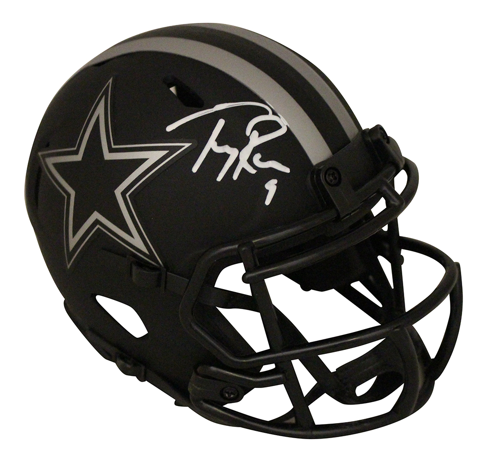 Tony Romo Autographed/Signed Dallas Cowboys Eclipse Mini Helmet BAS 29851