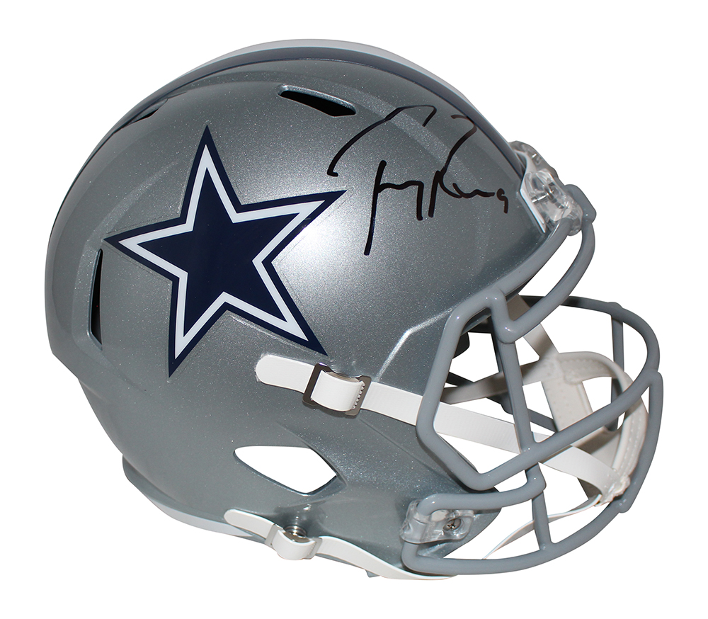Tony Romo Autographed/Signed Dallas Cowboys F/S Speed Helmet BAS 29859