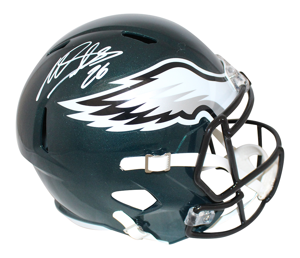 Miles Sanders Autographed Philadelphia Eagles F/S Speed Helmet JSA 29864