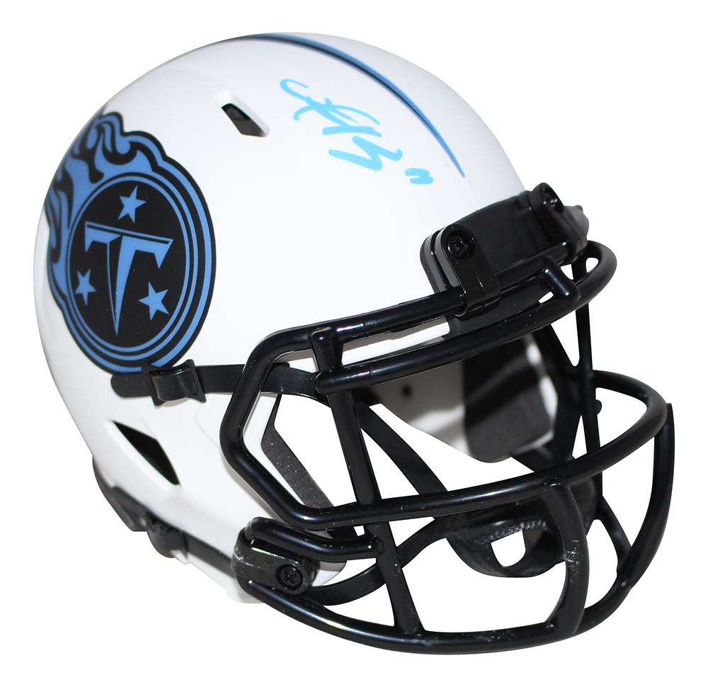 AJ Brown Autographed/Signed Tennessee Titans Lunar Mini Helmet BAS 29888
