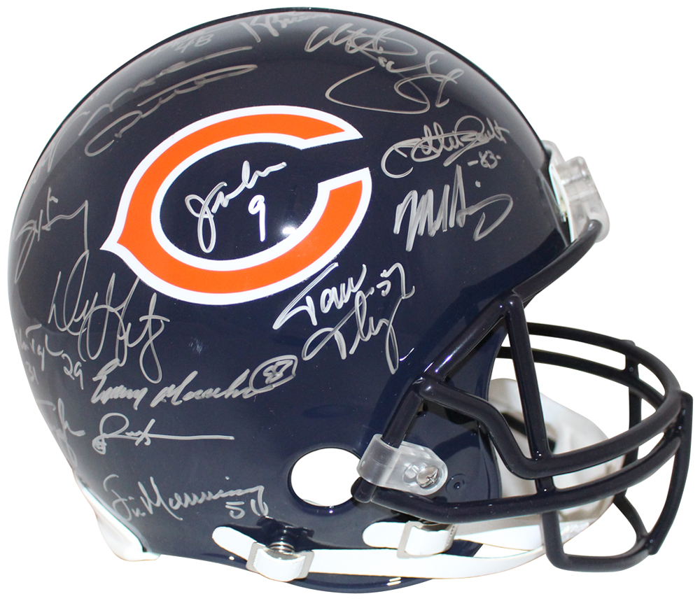 1985 Chicago Bears Team Autographed/Signed Authentic Helmet 28 Sigs 29894