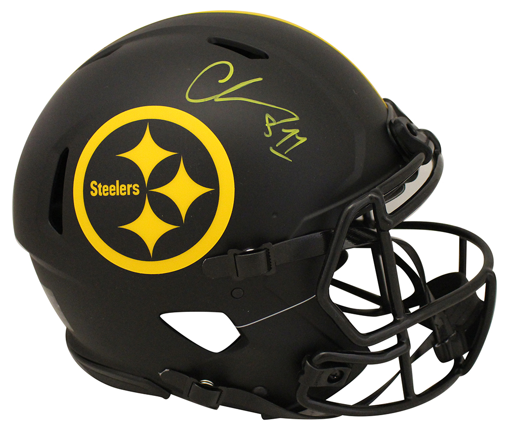 Chase Claypool Signed Pittsburgh Steelers Authentic Eclipse Helmet BAS 29370