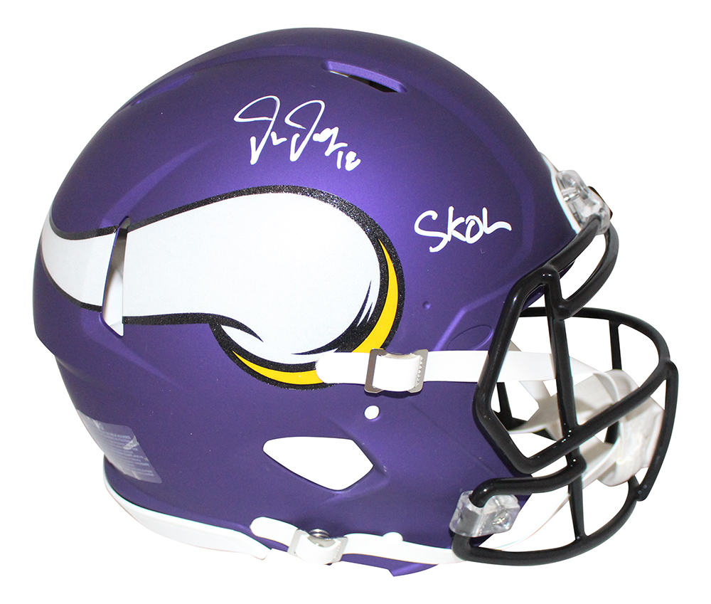 Justin Jefferson Signed Minnesota Vikings Authentic Speed Helmet SKOL BAS 29921