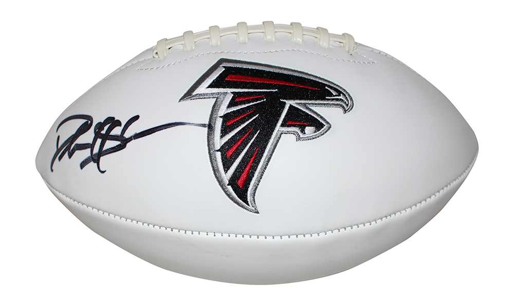 Deion Sanders Autographed/Signed Atlanta Falcons Logo Football BAS 29984