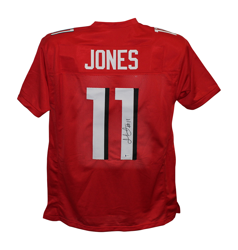 Julio Jones Autographed/Signed Pro Style Red XL Jersey BAS 30002