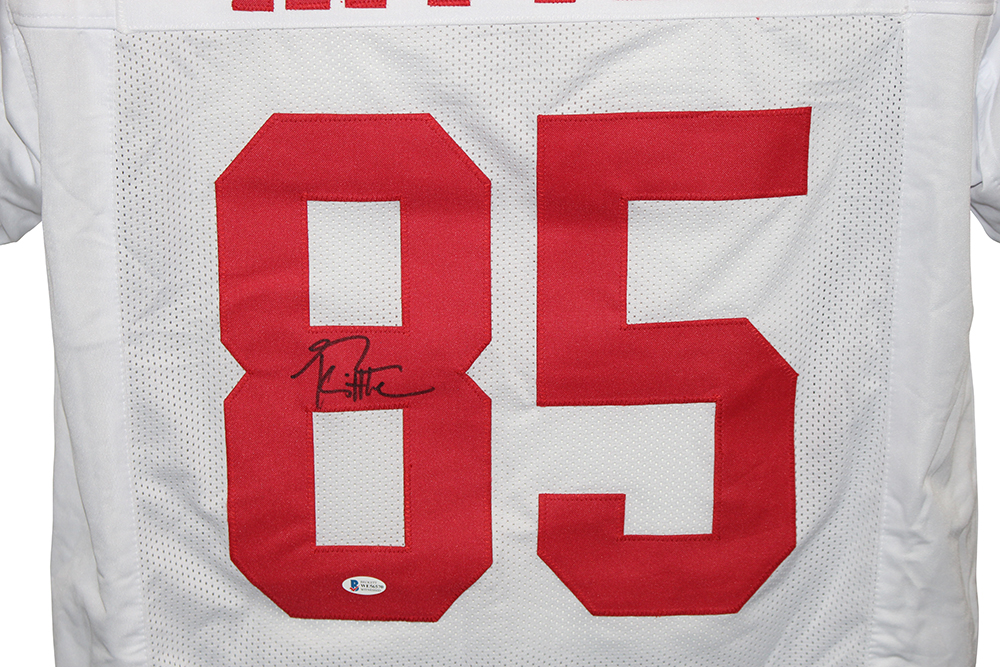 George Kittle Autographed/Signed Pro Style White XL Jersey BAS 30009