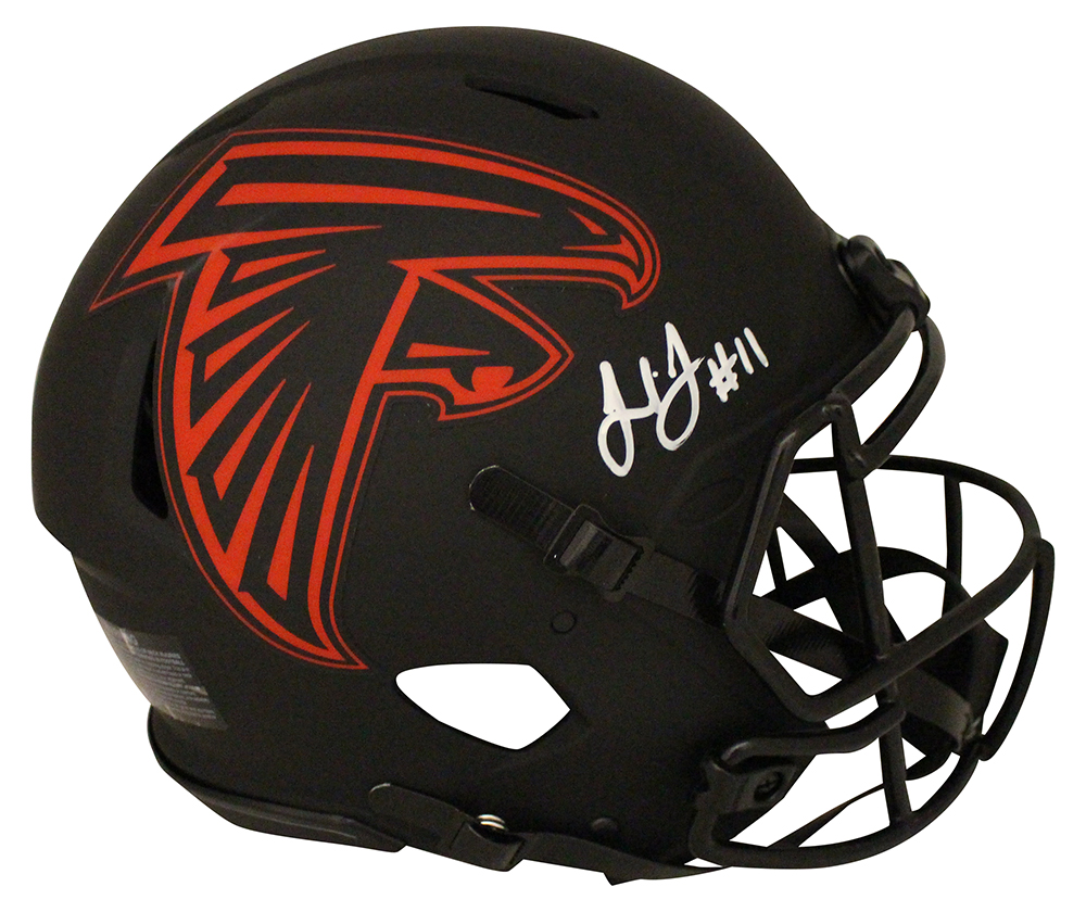 Julio Jones Autographed Atlanta Falcons Authentic Eclipse Speed Helmet BAS 30014
