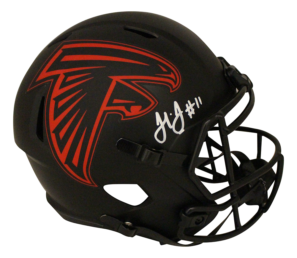 Julio Jones Autographed Atlanta Falcons F/S Eclipse Speed Helmet BAS 30015