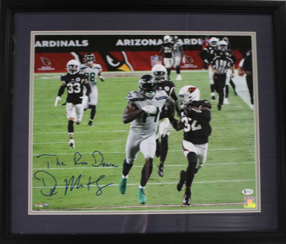 DK Metcalf Autographed/Signed Seattle Seahawks Framed 16x20 Photo BAS 30022