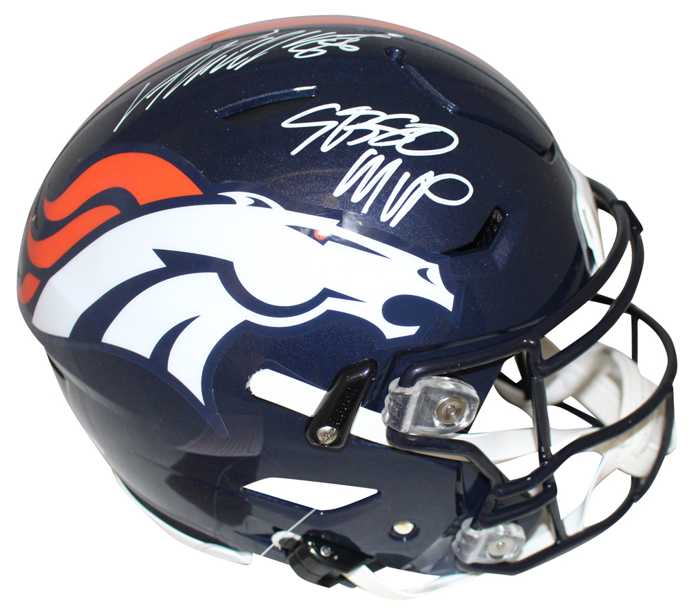 Von Miller Signed Denver Broncos Authentic Speed Flex Helmet SB MVP JSA 30039