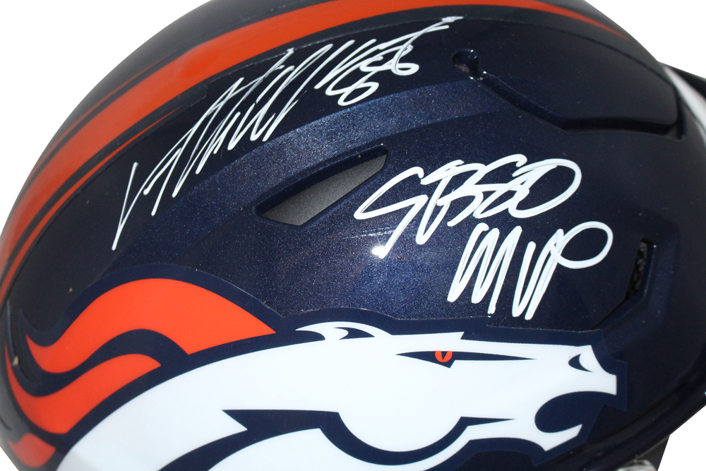 Von Miller Signed Denver Broncos Authentic Speed Flex Helmet SB MVP JSA 30039