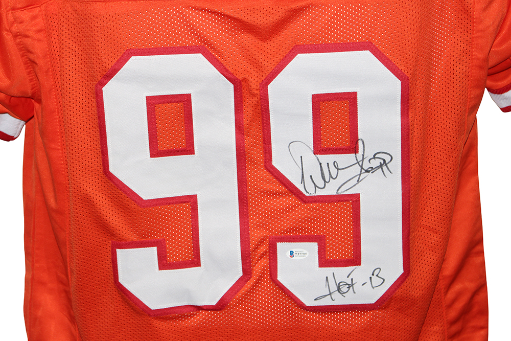 Warren Sapp Autographed/Signed Pro Style Orange TB XL Jersey HOF BAS 30054