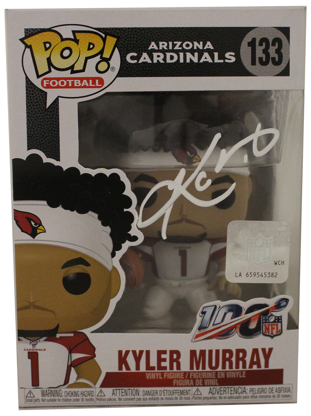 Kyler Murray Autographed Arizona Cardinals NFL Funko Pop #133 BAS 29395