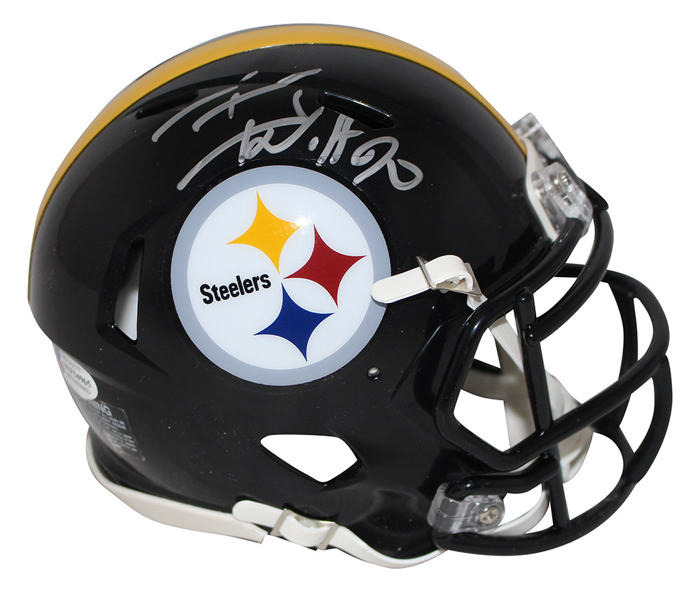 TJ Watt Autographed/Signed Pittsburgh Steelers Speed Mini Helmet BAS 30334