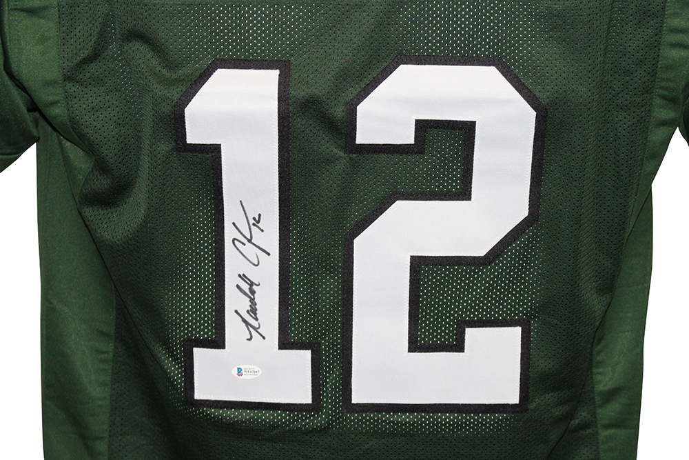 Randall Cunningham Autographed/Signed Pro Style Green XL Jersey BAS 30339