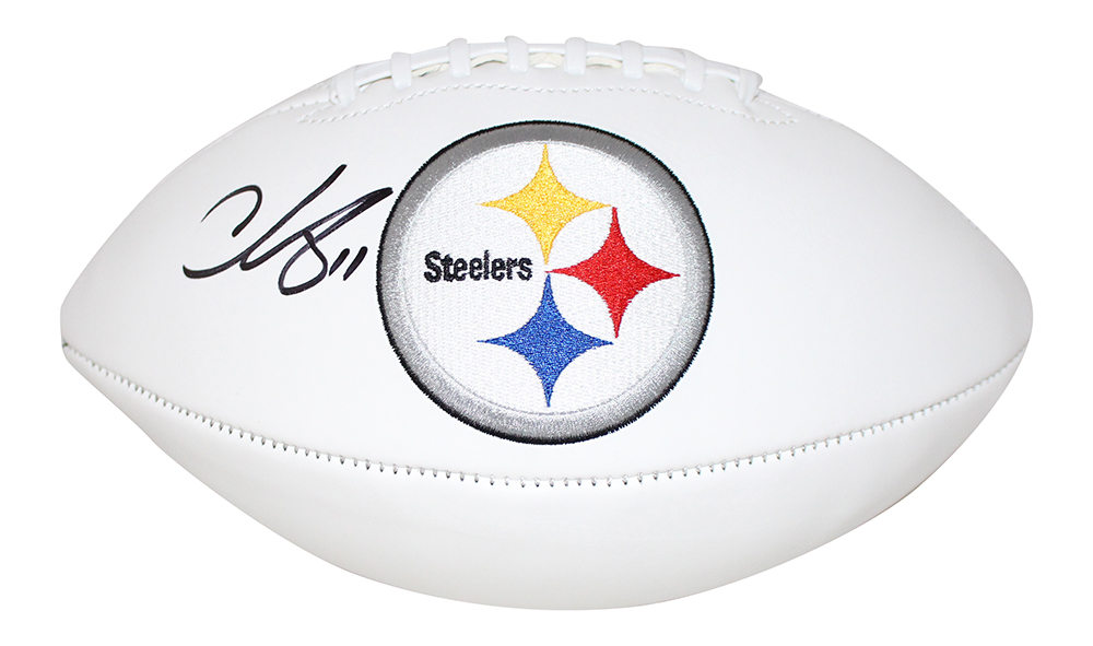 Chase Claypool Autographed/Signed Pittsburgh Steelers Logo Football BAS 30348