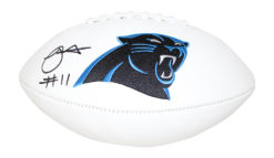 Robby Anderson Autographed Carolina Panthers Logo Football BAS 30362
